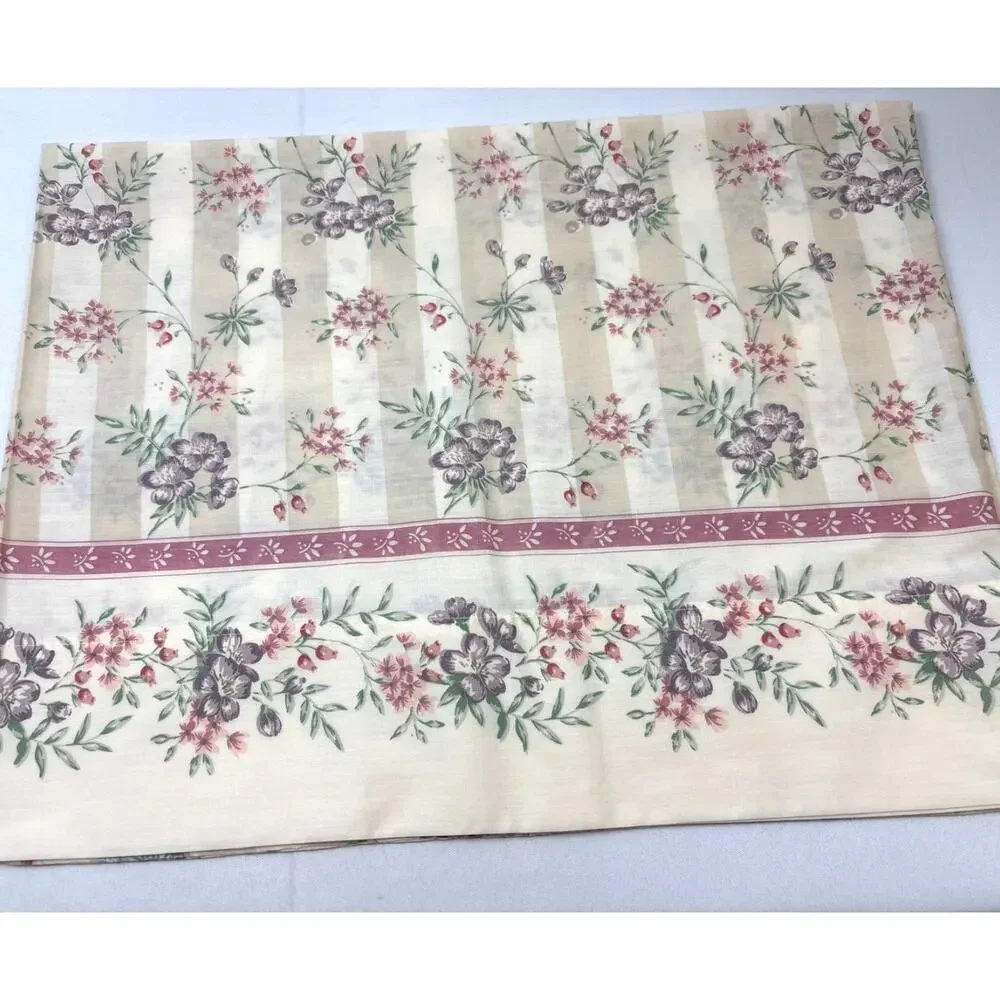 Vintage JC Penney Cottage Floral Standard Pillowcase Cottagecore Bedding 1980s